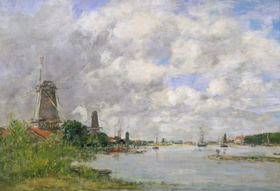 The River Meuse at Dordrecht, 1876 by Eugene Louis Boudin